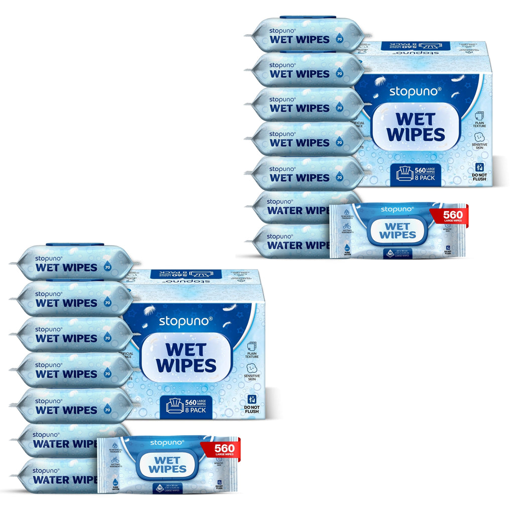 Stopuno Large Wet Wipes 16-Pack Case (1120 Total Wipes)