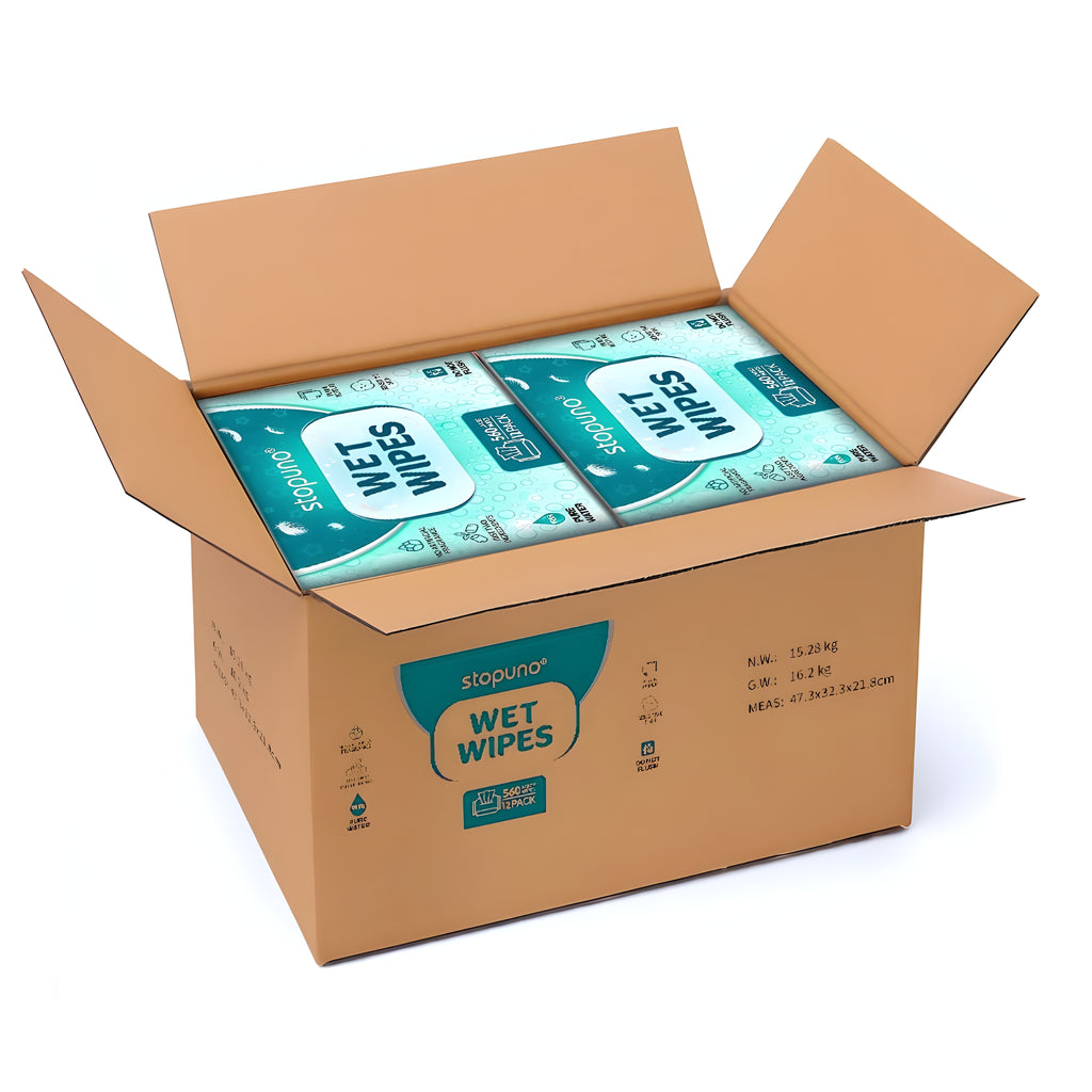 Stopuno Large Wet Wipes 24-Pack Case (1680 Total Wipes)