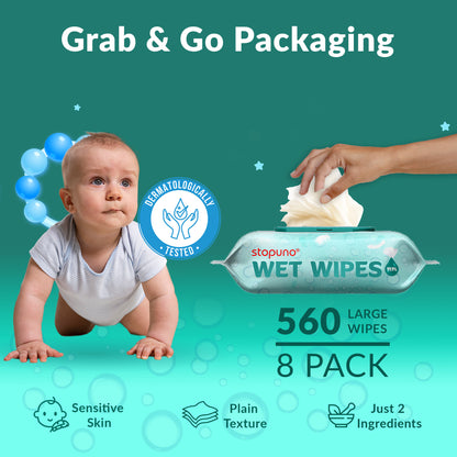Stopuno Regular Wet Wipes 12-Pack (840 Total Wipes)
